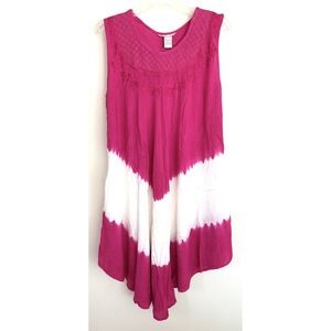 Cute Options Dress Women Free Size Sleeveless Embroidered Boho Rayon Tunic Flaws